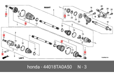 HONDA 44018-TA0-A50