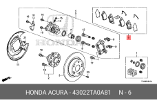 HONDA 43022-TA0-A81