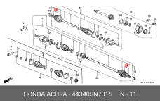 HONDA 44340-SN7-315