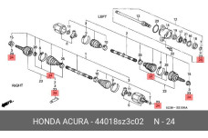 HONDA 44018-SZ3-C02