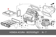 HONDA 80292-TF0-G01
