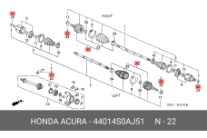 HONDA 44014-S0A-J51