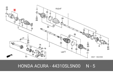 HONDA 44310-SL5-N00