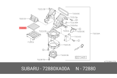 SUBARU 72880-XA00A