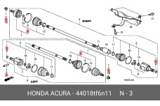HONDA 44018-TF6-N11