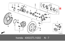 HONDA 43022-TL1-G02
