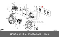 HONDA 43022-TV0-E01