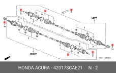 HONDA 42017-SCA-E21