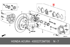 HONDA 43022-T2M-T00