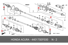 HONDA 44017-SEF-E00
