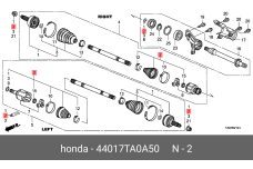 HONDA 44017-TA0-A50