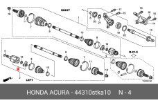 HONDA 44310-STK-A10