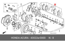 HONDA 43022-SR3-000