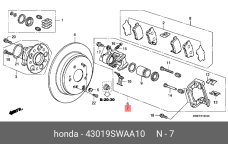 HONDA 43019-SWA-A10