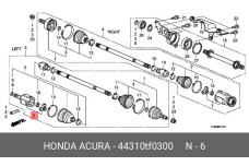 HONDA 44310-TF0-300