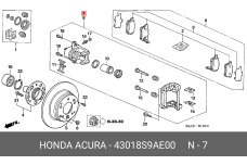 HONDA 43018-S9A-E00