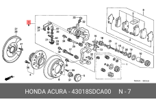 HONDA 43018-SDC-A00