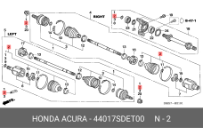 HONDA 44017-SDE-T00