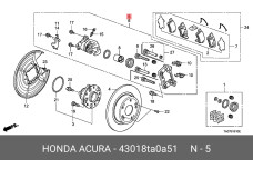 HONDA 43018-TA0-A51