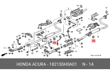 HONDA 18215-SH0-A01