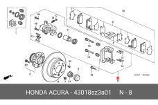HONDA 43018-SZ3-A01