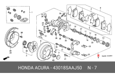 HONDA 43018-SAA-J50
