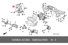 HONDA 50805-SR3-900
