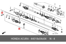 HONDA 44018-S04-C04