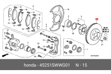 HONDA 45251-SWW-G01