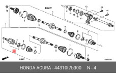 HONDA 44310-T7B-300