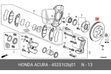 HONDA 45251-T2B-J01