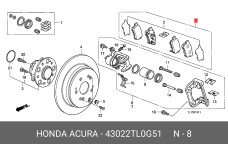 HONDA 43022-TL0-G51