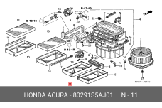 HONDA 80291-S5A-J01