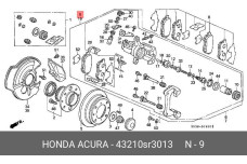 HONDA 43210-SR3-013