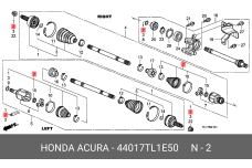 HONDA 44017-TL1-E50