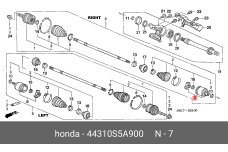 HONDA 44310-S5A-900