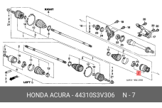 HONDA 44310-S3V-306