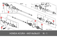 HONDA 44014-S0K-C01
