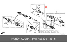 HONDA 44017-T2A-305