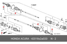 HONDA 42018-S2A-020
