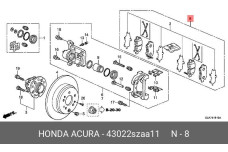 HONDA 43022-SZA-A11