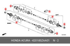 HONDA 42018-SZA-A01