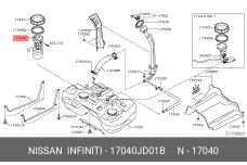 NISSAN 17040-JD01B
