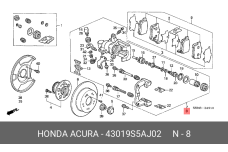 HONDA 43019-S5A-J02