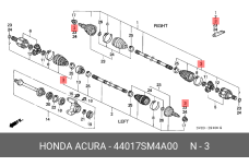 HONDA 44017-SM4-A00