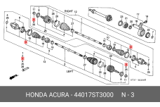 HONDA 44017-ST3-000