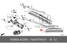 HONDA 76630-T9A-T01