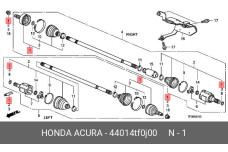HONDA 44014-TF0-J00