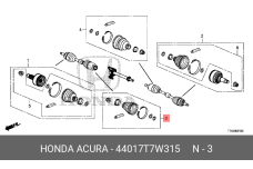 HONDA 44017-T7W-315