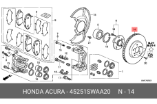 HONDA 45251-SWA-A20